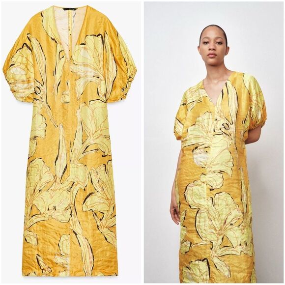 ZARA ZW COLLECTION PRINTED DRESS - Picture 3 of 13